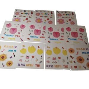 170+ Vinyl Sticker Embellishments 11 Sheets Mother’s Day & Floral Scrapbooking